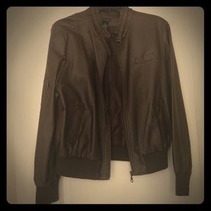 Brown New Directions Faux Leather Jacket